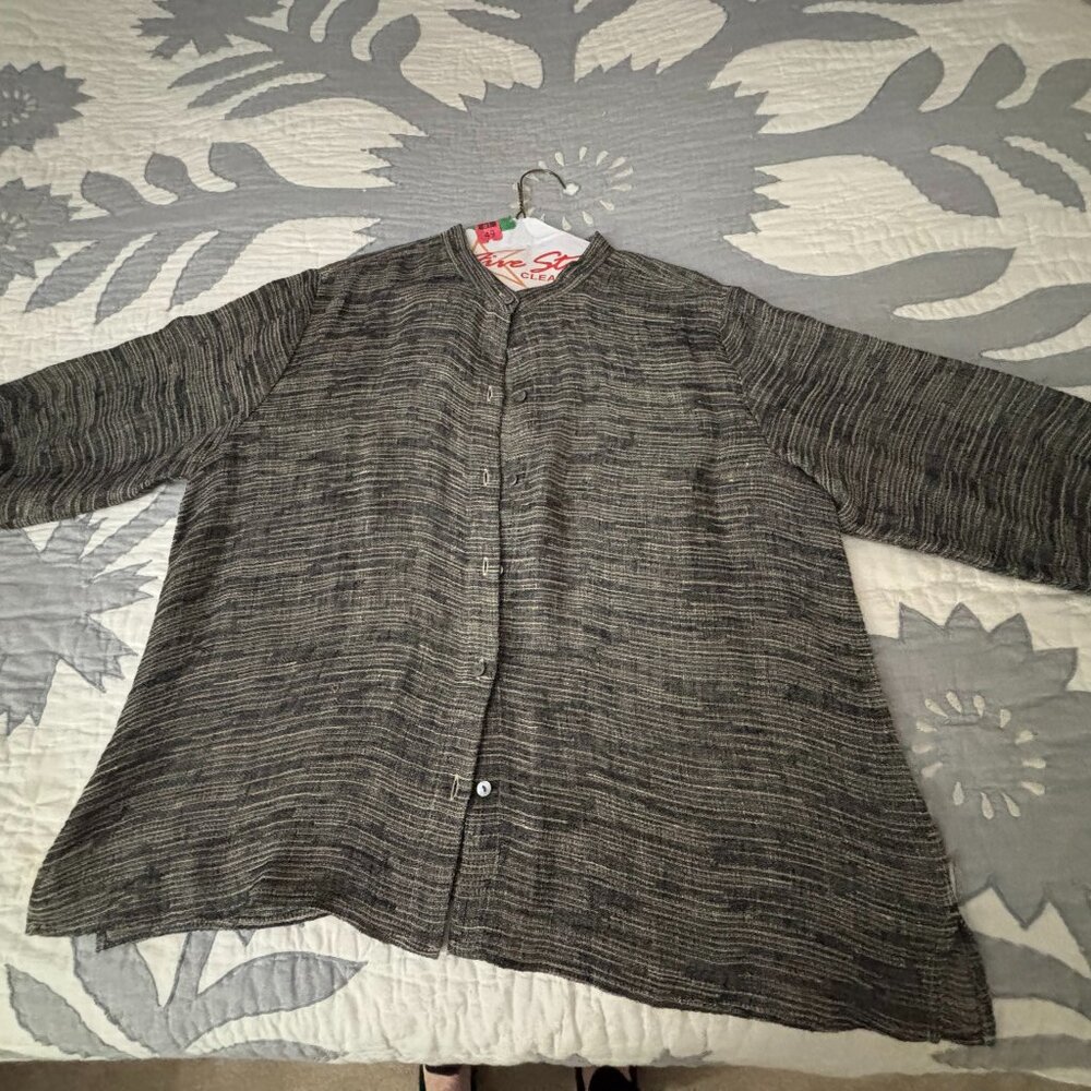 An Eileen Fisher light weight jacket.